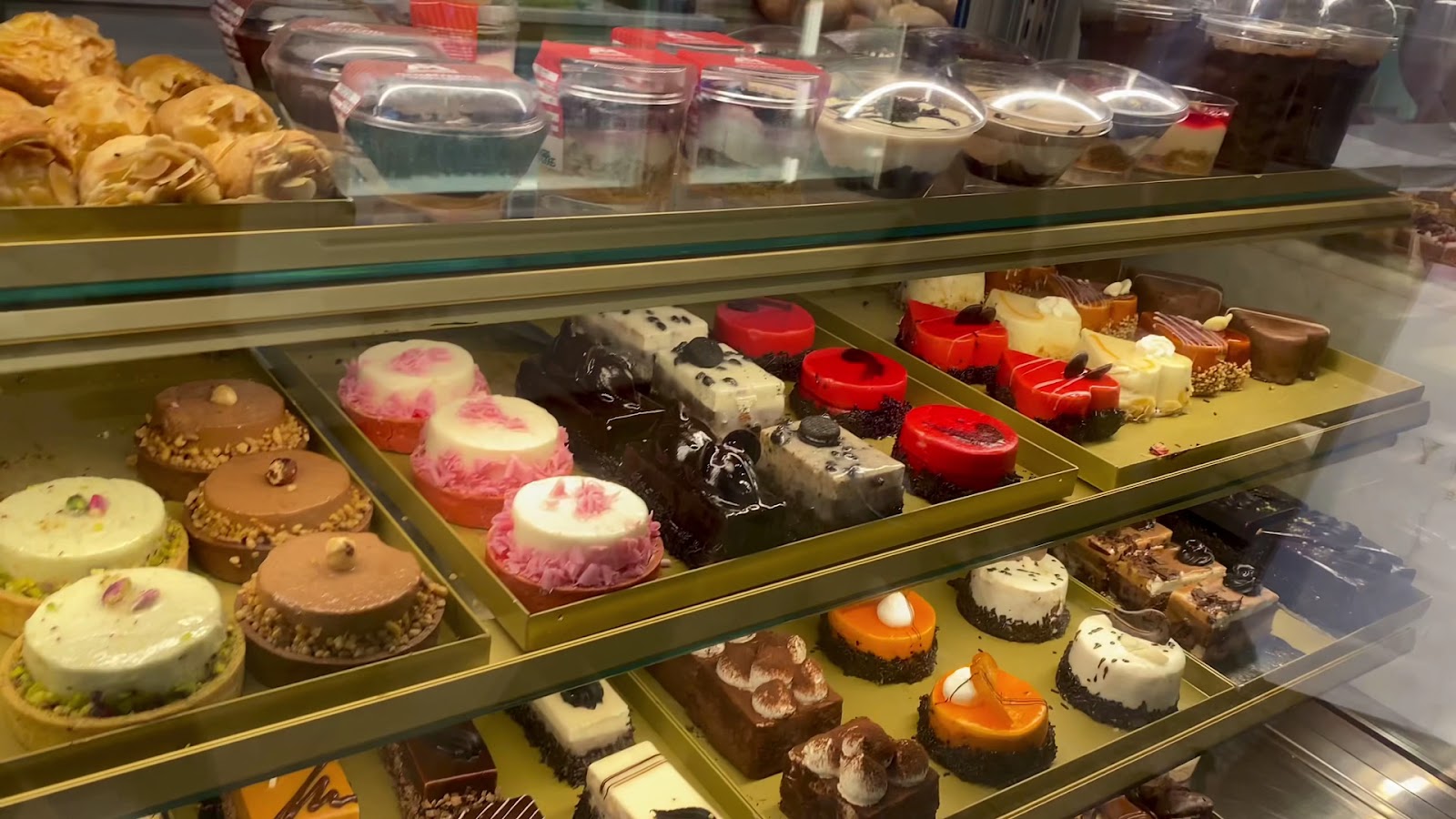 Dessert display at Svoronos Bakery